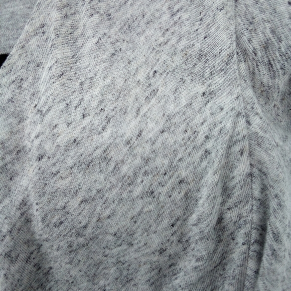 Rebecca Taylor Jersey Knit Heather Gray Dress Waist Tie Ruffle Sleeves Flax S - Picture 12 of 13